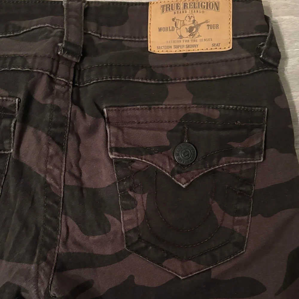 True Religion Dark Camouflage Skinny Jeans